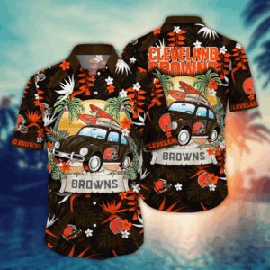 Cleveland Browns NFL Flower Hawaii Shirt  For Fans, Summer Football Shirts