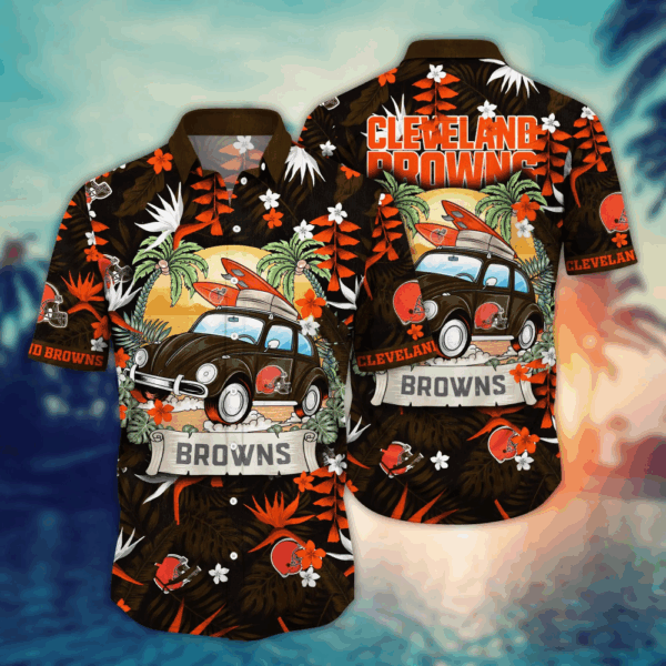 Cleveland Browns NFL Flower Hawaii Shirt  For Fans, Summer Football Shirts