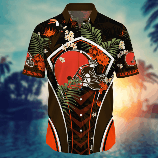 Cleveland Browns NFL Flower Hawaii Shirt   For Fans, Summer Football Shirts