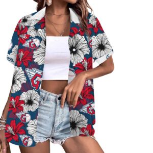 Cleveland Guardians Tropical Floral Hawaiian Shirt - Aloha Style for Men 3