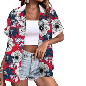 Cleveland Guardians Tropical Floral Aloha Hawaiian Shirt - Exotic Flower Pattern 3