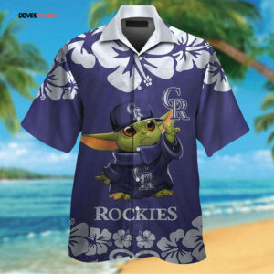 Colorado Rockies Baby Yoda Hawaiian Shirt Set for Men Women Kids