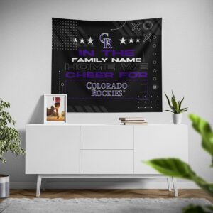 Custom Colorado Rockies Cheer Tapestry – Personalized MLB Wall Decor