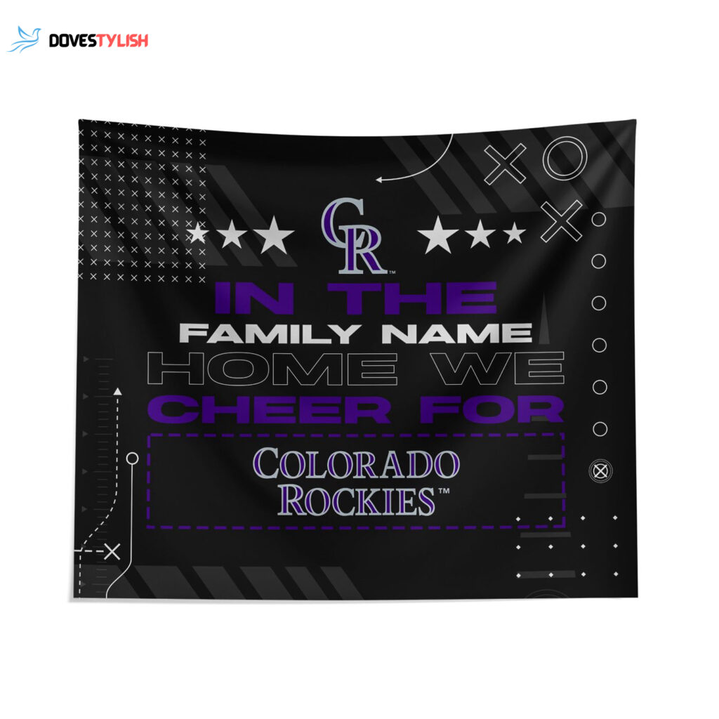Custom Colorado Rockies Cheer Tapestry – Personalized MLB Wall Decor