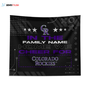 Custom Colorado Rockies Cheer Tapestry - Personalized MLB Wall Decor