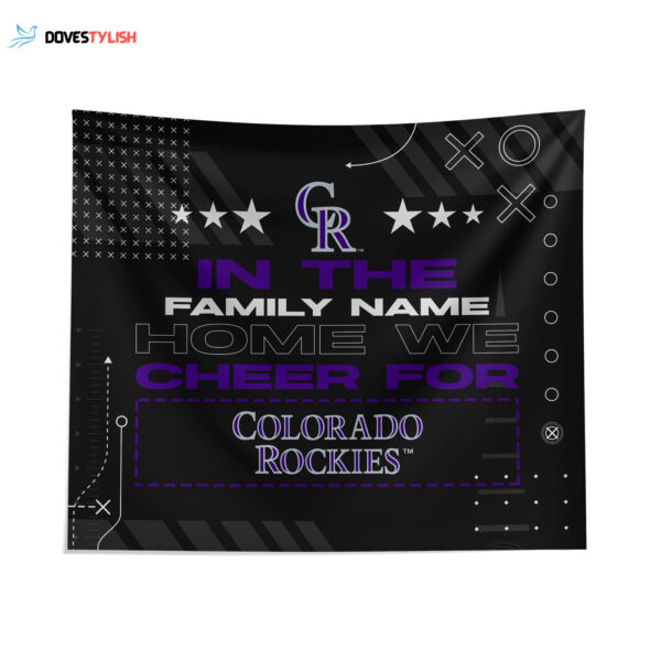 Custom Colorado Rockies Cheer Tapestry – Personalized MLB Wall Decor