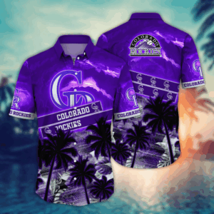 Colorado Rockies MLB Flower Hawaii Shirt   For Fans, Summer Football Shirts