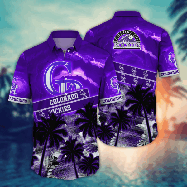Colorado Rockies MLB Flower Hawaii Shirt   For Fans, Summer Football Shirts
