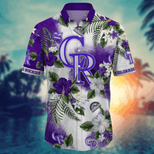 Colorado Rockies MLB Flower Hawaii Shirt   For Fans, Summer Football Shirts