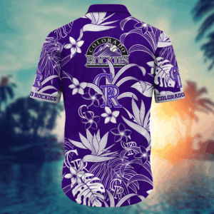 Colorado Rockies MLB Flower Hawaii Shirt   For Fans, Summer Football Shirts