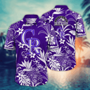 Colorado Rockies MLB Flower Hawaii Shirt   For Fans, Summer Football Shirts