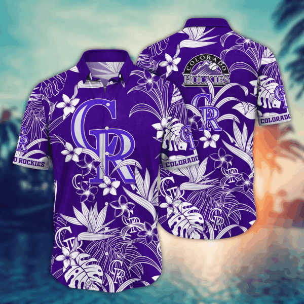 Colorado Rockies MLB Flower Hawaii Shirt   For Fans, Summer Football Shirts