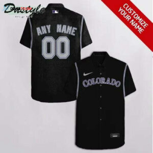 Custom Colorado Rockies Black Hawaiian Shirt - Personalize Your Style!