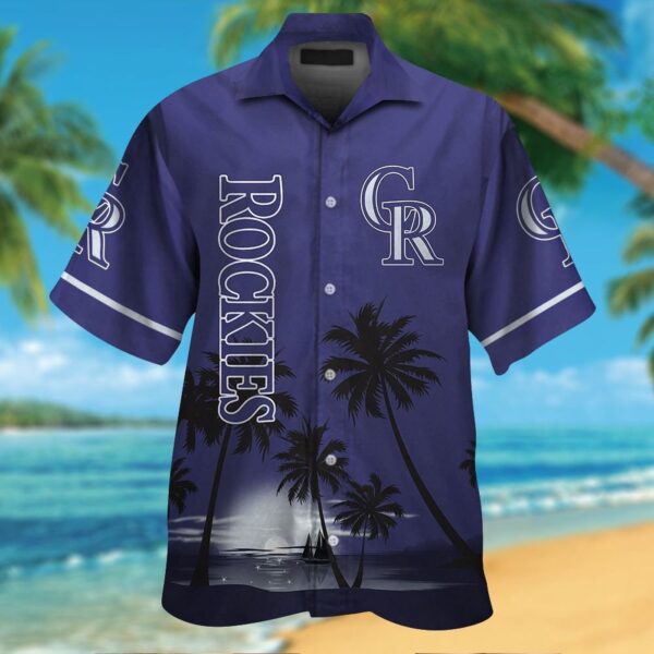 Colorado Rockies Hawaiian Shirt Set for Men Women Kids – Short Sleeve Button Up Aloha Tropical Design MTE03