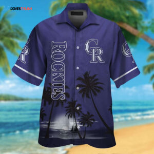 Colorado Rockies Hawaiian Shirt Set for Men Women Kids - Short Sleeve Button Up Aloha Tropical Design MTE03