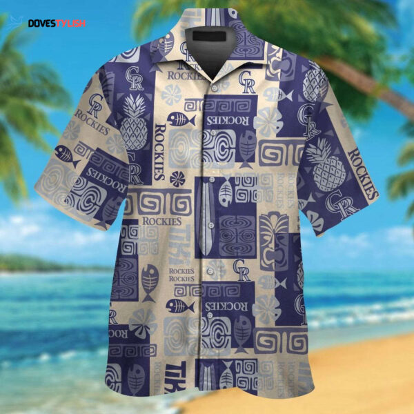 Colorado Rockies Hawaiian Shirt Set for Men Women & Kids – Short Sleeve Aloha Tropical Design MTE07