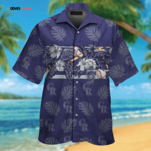 Colorado Rockies Hawaiian Shirt Set for Men Women Kids - Tropical Aloha Button Up - MTE09