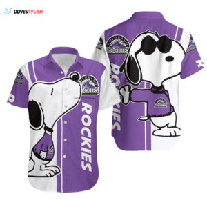 Colorado Rockies Snoopy Lover All-over Print Hawaiian Shirt - Perfect for Baseball Fans!