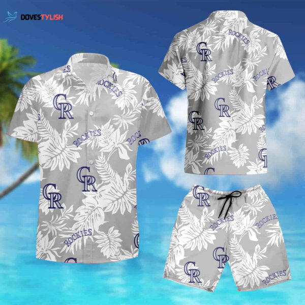 Colorado Rockies Tropical Flower Hawaiian Shirt – Short Sleeve Summer Style