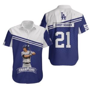 Corey Seager Los Angeles Dodgers Hawaiian Shirt – Official MLB Merchandise