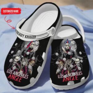 Custom Name Los Angeles Angels Horror Characters Clogs 3