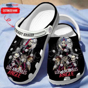 Custom Name Los Angeles Angels Horror Characters Clogs