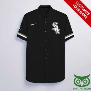 Personalized Chicago White Sox Black Hawaiian Shirt with Custom Name and Number