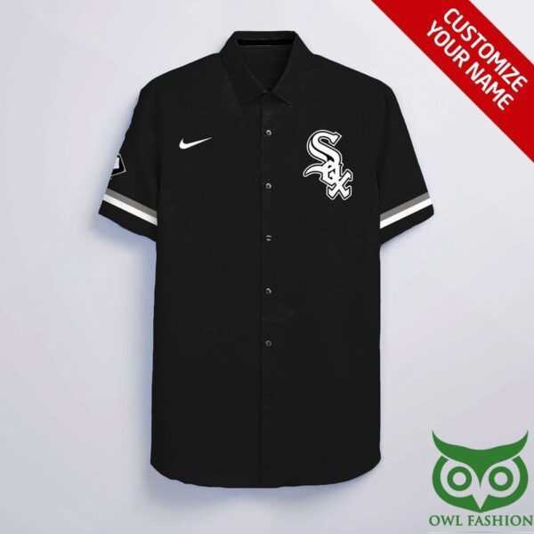Personalized Chicago White Sox Black Hawaiian Shirt with Custom Name and Number