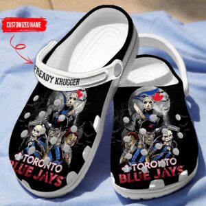 Custom Name Toronto Blue Jays Horror Characters Clogs