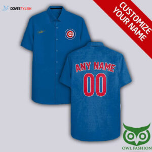 Chicago Cubs Blue and Yellow Custom Brand Hawaiian Shirt - Personalized Design
