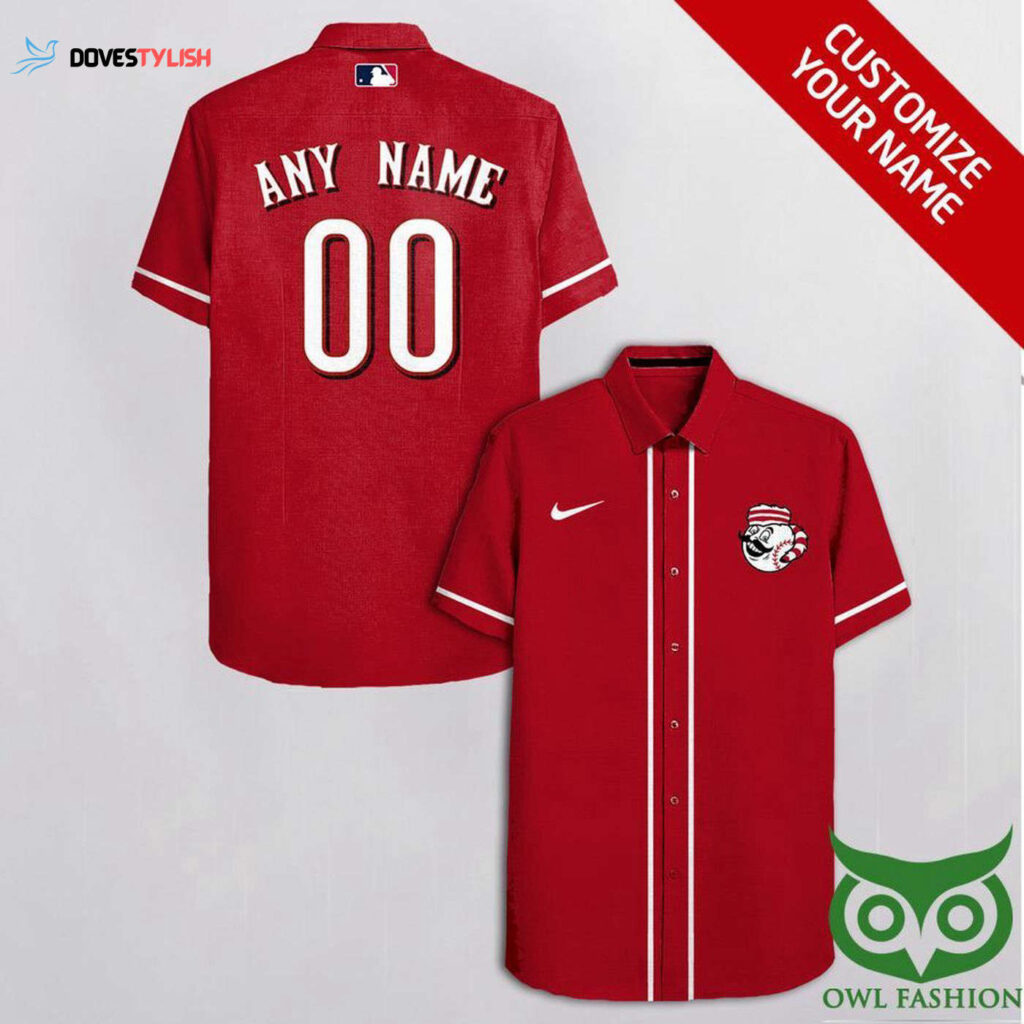 Custom Cincinnati Reds Red & White Hawaiian Shirt – Personalized MLB Fan Apparel
