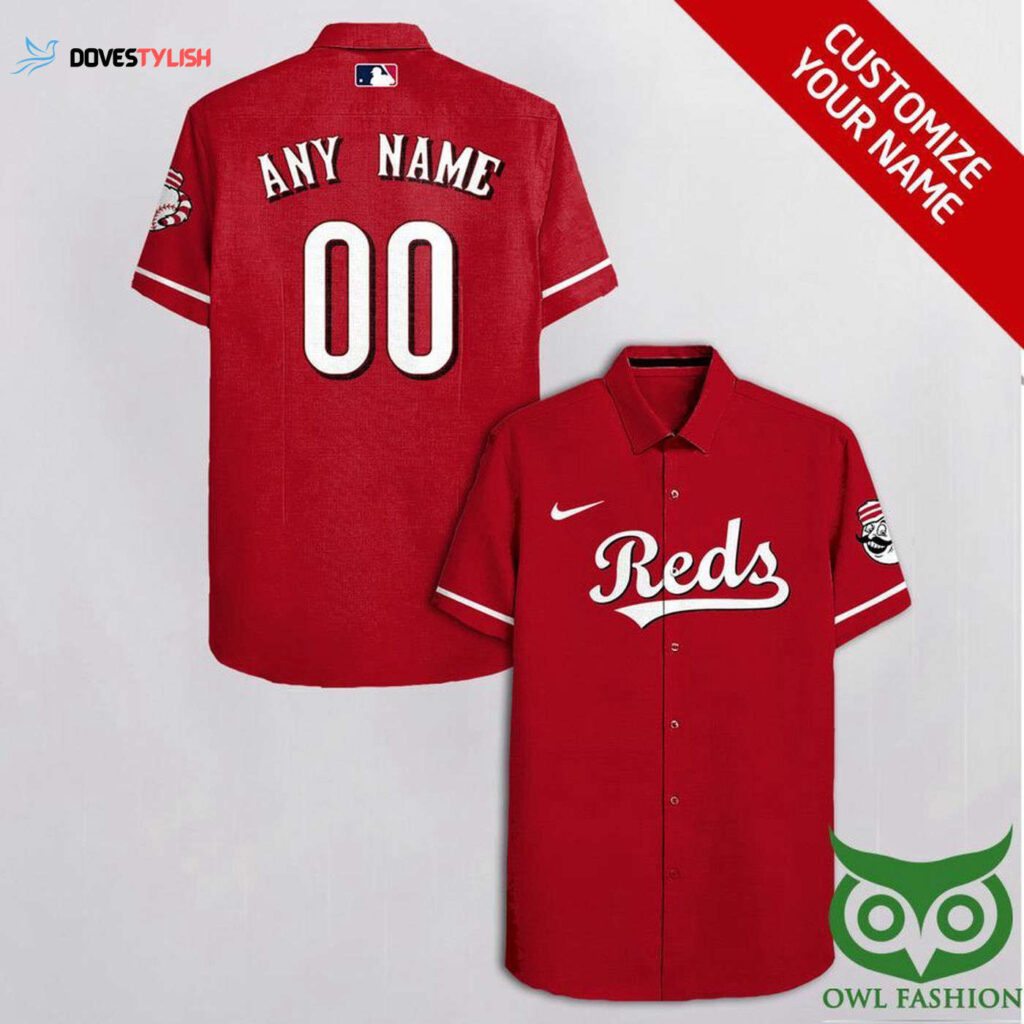 Custom Cincinnati Reds Red & White Hawaiian Shirt – Personalized Team Name Design
