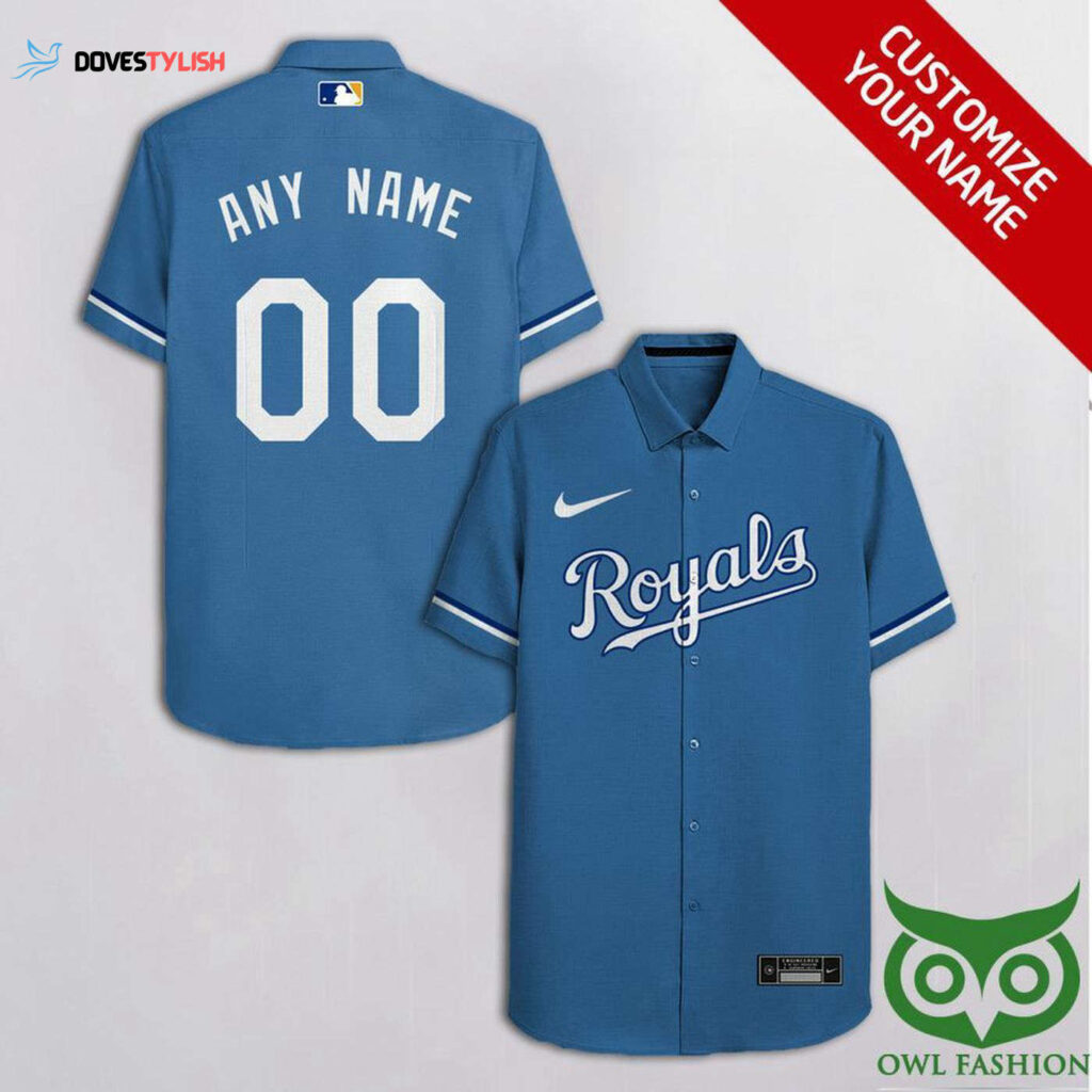 Personalized Kansas City Royals Blue & White Hawaiian Shirt – Custom MLB Fan Apparel