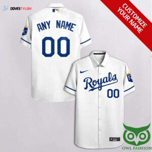 Custom Kansas City Royals Hawaiian Shirt with Team Logo - White & Stylish
