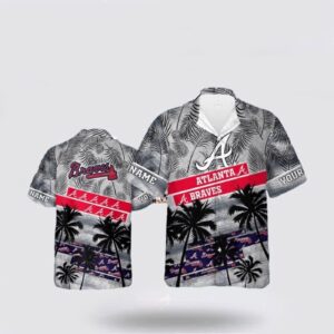 Atlanta Braves Custom Hawaiian Shirt with Palm Tree Design – Perfect for MLB Fans!
