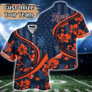 Detroit Tigers Custom MLB Hawaiian Shirt - Unique Harmony Hues for Fans