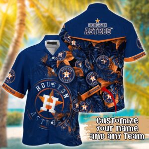 MLB Houston Astros Custom Hawaiian Shirt: Radiant Rhythms for Fans