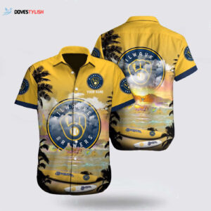 Milwaukee Brewers Hawaiian Shirt: Custom Ocean-Inspired Design for MLB Fans