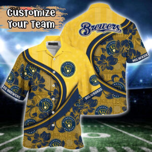 MLB Milwaukee Brewers Custom Hawaiian Shirt for Fans - Harmony Hues