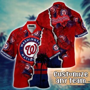 Official MLB Washington Nationals Custom Hawaiian Shirt for Fans