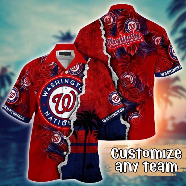 Official MLB Washington Nationals Custom Hawaiian Shirt for Fans