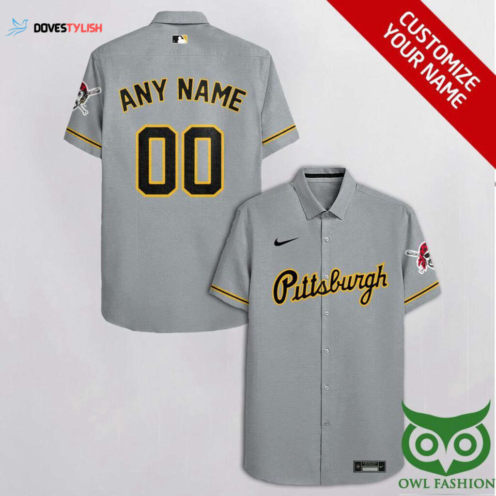 Pittsburgh Pirates Gray Black Cassette Hawaiian Shirt Custom Design