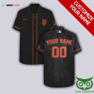 Custom San Francisco Giants Black Coral Hawaiian Shirt - Official MLB Merchandise