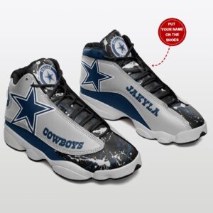 Personalized Dallas Cowboys Air Jordan 13 Sneakers – Size 10