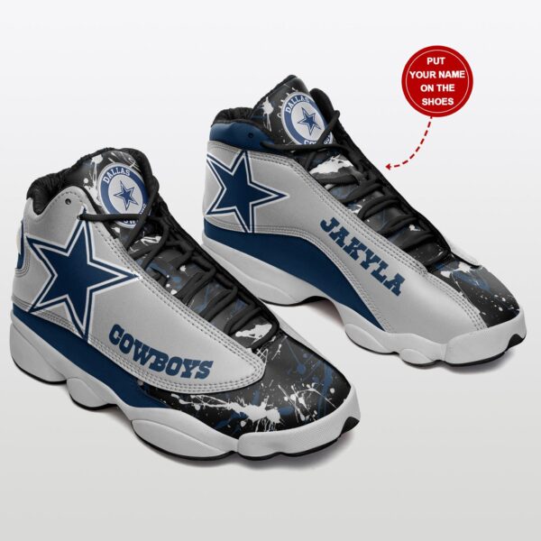 Personalized Dallas Cowboys Air Jordan 13 Sneakers – Size 10