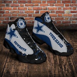 Personalized Dallas Cowboys Air Jordan 13 Sneakers - Size 10