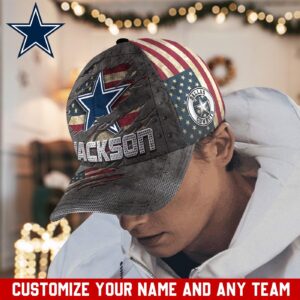 Dallas Cowboys Custom Name Classic, Baseball Caps T-44850