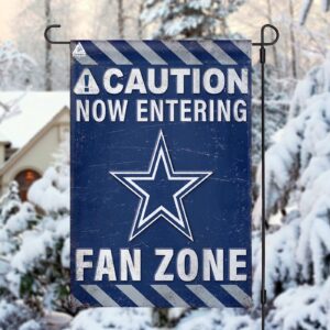 Dallas Cowboys Fan Zone Flag, NFL Welcome Sport Flag - House Garden Decor Gift 3
