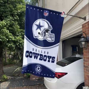 Dallas Cowboys Football Team Flag, NFL Premium Two-sided Vertical Flag - House Garden Decor Gift 3