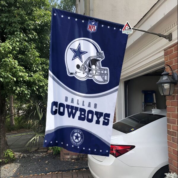 Dallas Cowboys Football Team Flag, NFL Premium Two-sided Vertical Flag – House Garden Decor Gift